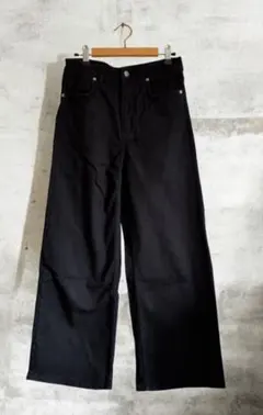H&M　Divided　 ブラック デニム ワイドパンツのサムネイル