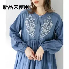 アーバンリサーチサニーレーベル　エアリーコットンエンブロイダリーワンピース