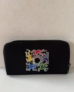 Keith Haring長財布 カラフル 黒