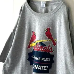 MLBカーディナルズ AND DONATE Tシャツ 2XLグレー 古着