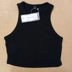 ブラックリブタンクトップ