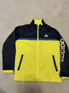 adidas ジャージ 140cm ネオンイエロー/ネイビー