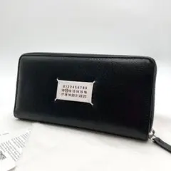激レア！超美品✨メゾンマルジェラ 長財布 黒×グレー ラウンドジップ カレンダー