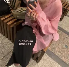 CLANE SWITCH SHEER SHIRT ブラウス　サイズ1 ピンクのサムネイル