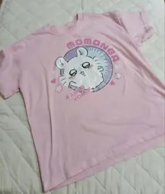 【中古】ちいかわ　モモンガ　ピンク　可愛い予感　Ｔシャツ　キラキラ