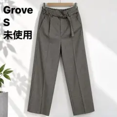 Grove チェック柄 ワイドパンツ S 未使用