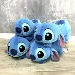 ディズニー スティッチ 寝そべりなでなでしてね超BIGぬいぐるみ　4個セット
