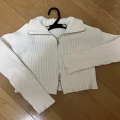 snidel フロントジップニットプルオーバー