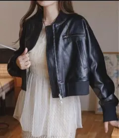 【kastane】フェイクレザージャケット