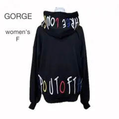 GORGE ゴージ 長袖 パーカー オーバーサイズ ゆったり　黒 Fのサムネイル