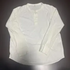 UNIQLOサーマルM ホワイト ヘンリーネック