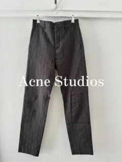 s*a様 ACNE STUDIOS プリントトラウザーズ 36 グレー 1981 Acne Studios - Loose fit trousers- 1981 - Cold grey