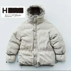 H BEAUTY&YOUTH コットンナイロンバルーンダウンジャケット L