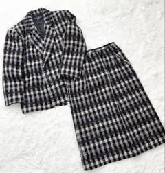 レトロ　ブルーノ　ピアッテリ　ツイード　セットアップ　チェック柄