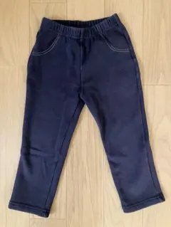 裏起毛パンツ フリースレギンス ネイビー 100cm