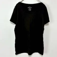 【スローブイエナ】 ペルーピマコットン100% 半袖Tシャツ 黒　M【F38】のサムネイル