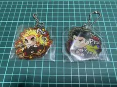 鬼滅の刃 ぴたでふぉめ アクリルキーホルダー 煉獄杏寿郎 悲鳴嶼行冥