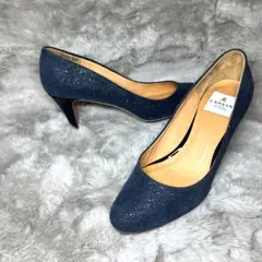 ランバン オン ブルー パンプス 23.0cm ネイビー 紺 상태좋음
