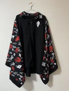 N403 NieR CLOTHING 浴衣 サテン 総柄 ⟡ 🖤‪⟡🖤⟡🖤‪⟡🖤⟡.· 【NIER】着物袖コレクション‬‬