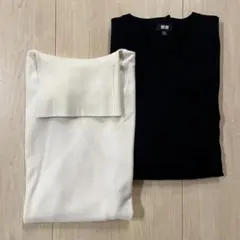 UNIQLO メリノタートル(白)クルーネック(黒)セーター 3XLサイズ 新品