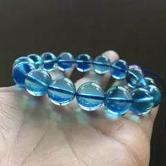 ⭐︎【天然】アクアマリン ブレスレット 13.5mm 53.8g