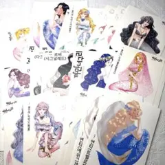 最終処分価格 ꕤ︎︎ 黒いたぬき 人魚 人物ステッカー まとめ売り ꕤ︎︎ 韓国作家のサムネイル