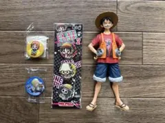 ONE PIECE ルフィ フィギュア　缶バッジセット
