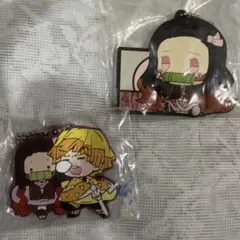 鬼滅の刃　ねずこ　善逸　ラバーキーホルダー