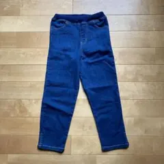 【プティマイン】濃い青 デニム ボトムス 120cm