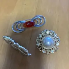 シルバー リーフデザイン ブローチ2.スカーフクリップ