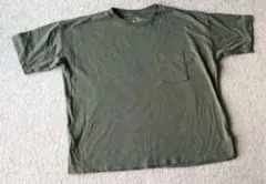 無印良品　Ｔシャツ　M-Ｌサイズ　カーキ色