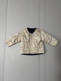 リバーシブル中綿コート ベージュ/ネイビー