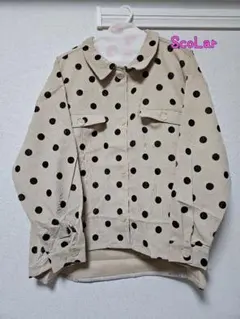 ScoLar ドット柄 長袖シャツ