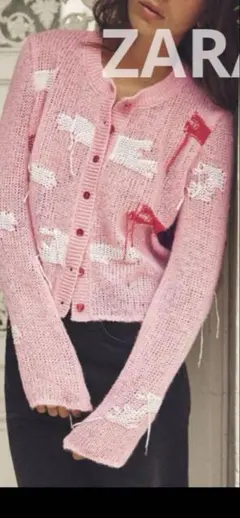 ジャカードニットカーディガン　ZARA