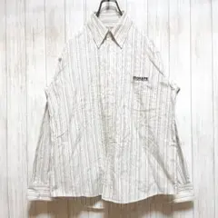 古着　チャップス　ラルフローレン　マルチカラーストライプ　BDシャツ　Ｍサイズ