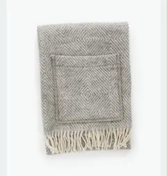 LAPUAN KANKURIT ポケットショール(grey-white)