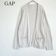 GAP ギャップ コットン カーディガン (M) 綿 グレー 羽織り 春 長袖