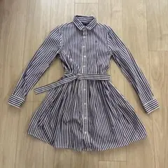 【美品】Polo Ralph Lauren ストライプワンピース 130