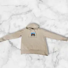 CAMP7 ベージュ フード付きパーカー　裏起毛　Sサイズ　アウトドア