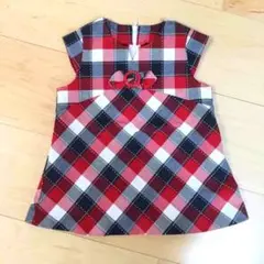 【美品】Bebe 90cm チェックワンピース 女の子用