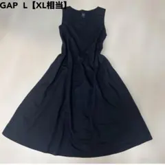 【美品】GAP ギャップロングワンピース ブラック ノースリーブ L(XL相当)のサムネイル
