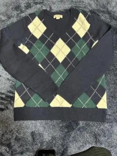 Brooks Brothers アーガイル Vネックセーター S