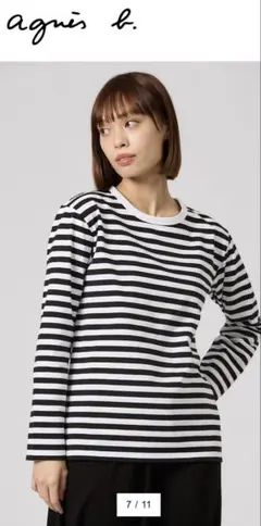 ◾️アニエスベー　agnès b. ストライプ長袖Tシャツ
