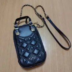 RANDA キルティング スマホショルダーバッグ ブラックのサムネイル