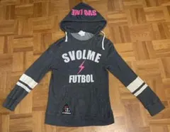 【svolme 】フード付きパーカー　グレー/ピンクM