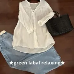 ★green labal relaxing★ 麻100%ブラウスFreesizeのサムネイル