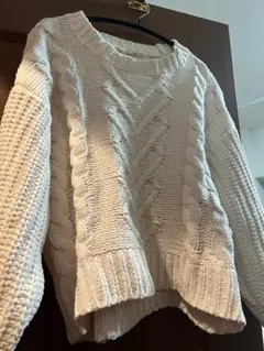 nice claup 白ニット