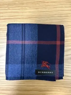 BURBERRY ハンカチ ネイビー チェック ホースロゴのサムネイル