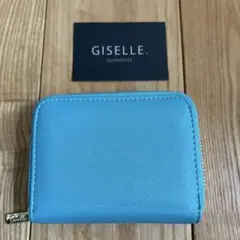 Giselle 二つ折り財布 ラウンドファスナー ピーコックブルーのサムネイル