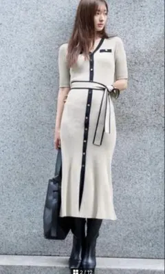 4/20取り下げ⭐︎FRAY ID バイカラーワンピース　オンライン限定00サイズ